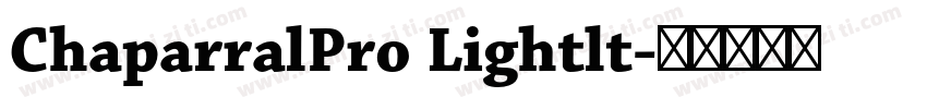 ChaparralPro Lightlt字体转换